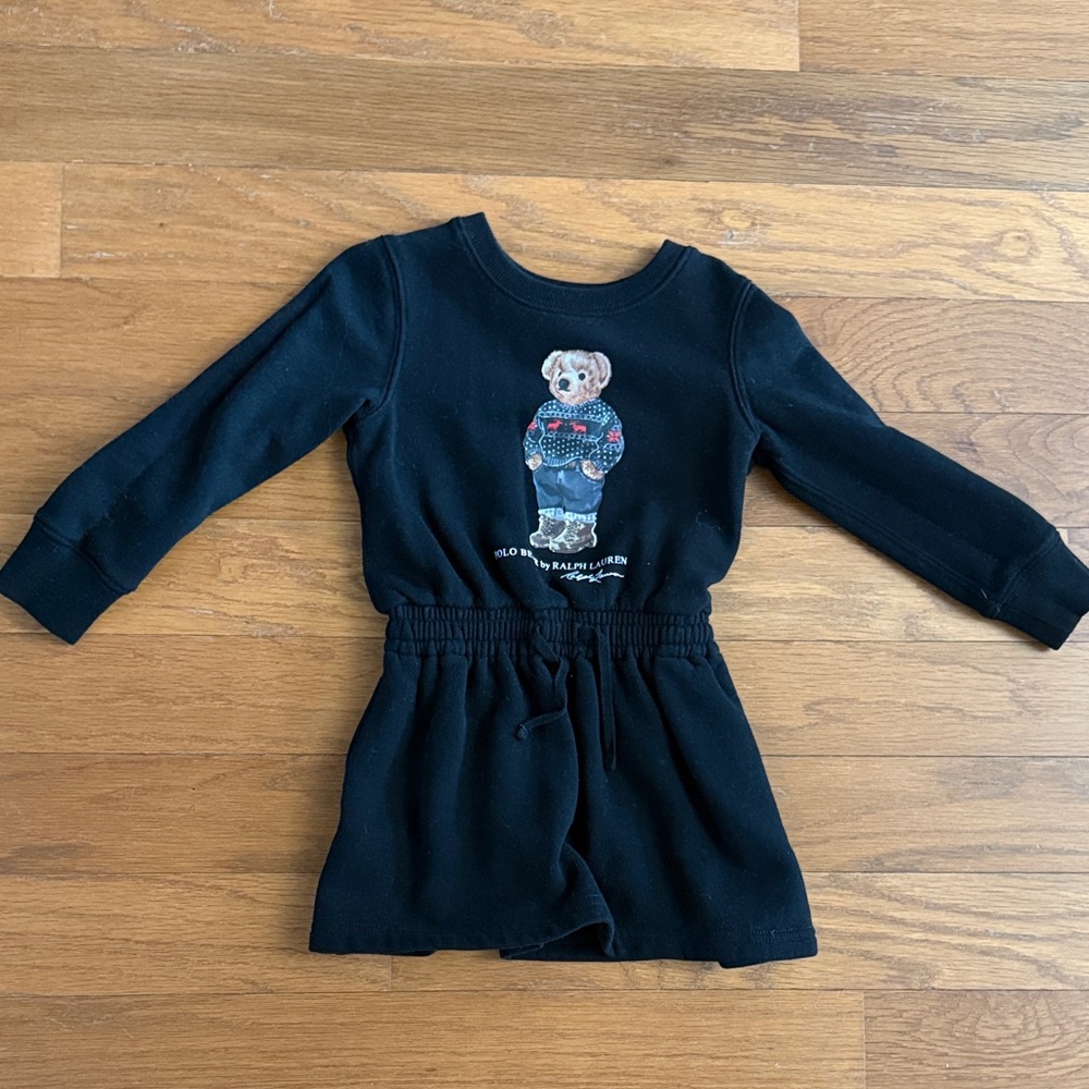 Girls 2T Polo Bear fleece dress